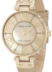 Anne Klein Women's AK/1012GMGD Leather Gold-Tone Snake Print Watch