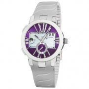 Ulysse Nardin Women's 243103/3007 Executive Dual Time Purple Diamond Dial Watch
