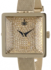 Vivienne Westwood Women's VV053GDGD Lady Cube Gold Tone Stainless Steel Swiss Quartz Ring Watch