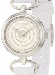 Versus by Versace Women's 3C68200000 Versus V White Crystal Dial Genuine Leather Watch