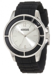 Versus by Versace Women's AL13LBQ802A009 Tokyo Silver Dial Black Rubber Watch