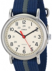 Timex Unisex T2N654 Weekender Watch with Blue and Gray Nylon Strap