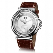 Milus ZETIOS ZET002 42 Automatic Stainless Steel Case Brown Leather Band Anti-Reflective Sapphire Men's Watch