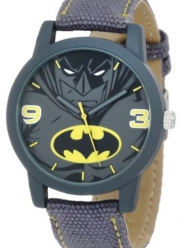 Batman Kids' BAT9041 Grey Canvas Batman Strap Watch