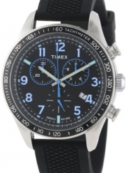 Timex Men's T2P184KW Ameritus Chronograph Black Silicone Strap Watch