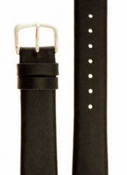 Men's Genuine Italian Leather Watchband Black 17mm Watch Band - by JP Leatherworks