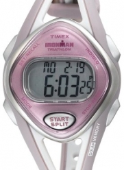 Timex Women's T5K027 Ironman Sleek 50-Lap Pink/Silver-Tone Resin Strap Watch