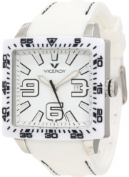Viceroy Women's 432099-05 White Square Rubber Watch