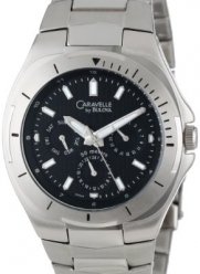 Caravelle by Bulova Men's 43C08 Bracelet Black Dial Watch