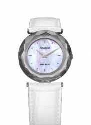 Jowissa Women's J1.001.M Safira 99 Colored Mother-of-Pearl Dial White Leather Watch