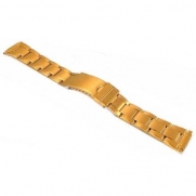 Link Watchband & Deployment Buckle Gold Plated 16-22mm