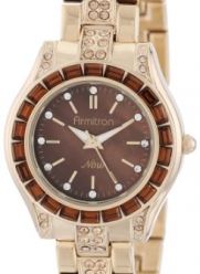 Armitron Women's 75/5053BMGP Crystal Topaz Color Swarovski Accented Gold-Tone Bracelet Watch