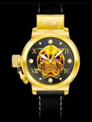 Christian Audigier's Men's Eternity Collection Gold Death Skull watch #ETE-103