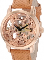 Akribos XXIV Women's AKR431RG Rose Gold Skeleton Automatic Watch