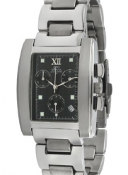 gino franco Men's 979BK Stainless Steel Chronograph Watch