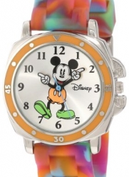 Disney Kids' MK1191  Mickey Mouse Tie-Dye Rubber Strap Watch