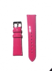 18mm Hot Pink Patent Leather Watchband Michele Style