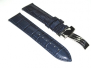 20mm Leather Strap Band Deployment Iwc Watch Blue