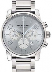 Montblanc Silver Dial Steel Mens Watch 9669