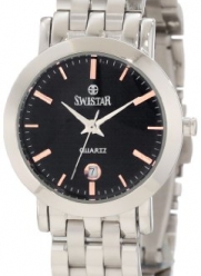 Swistar Women's 417-15L Bk Precision Quartz Dress Watch
