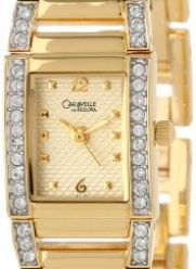 Caravelle by Bulova Women's 45L95 Swarovski Crystal Accented Champagne Dial Watch