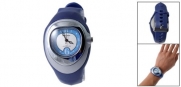 Como Casual Unisex Deep Blue Wristwatch with Plastic Watchband
