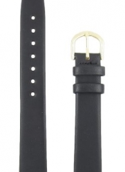 12mm Black Flat Calf Classic Glove Leather Replacement Watchband