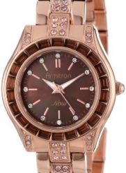 Armitron Women's 75/5053BMRG Topaz Color Swarovski Crystal Accented Rose Gold-Tone Bracelet Watch