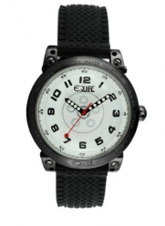 Hub Men's Watch with Black Case and White Dial