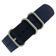 Watch Band Nylon One Piece Military Sport Navy Heavy Stainless Buckle 22 millimeter