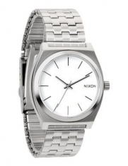 Nixon Men's A045-100 Stainless Steel Analog with White Dial Watch