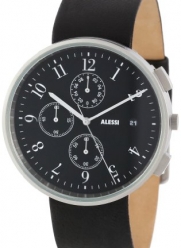 Alessi Men's AL6021 Record Chronograph Stainless Steel Mat Designed by Achille Castiglioni Watch
