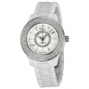 Christian Dior VIII Automatic Diamond White Ceramic Ladies Watch CD1235E5C001