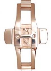 Hadley-Roma 18-mm 14K Rose Gold-Plated Push Button Deployment Clasp