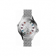 Fendi Crazy Carats Ladies Silver Dial Stainless Steel Watch F105036000T02