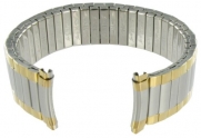 15-18mm Curved End Speidel Twist-O-Flex TwoTone GP Watch Band Regular 1241/16