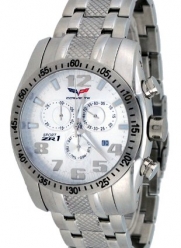 Corvette #CR288 Men's Sport ZR1 Collection Silver Dial Swiss Chronograph Watch