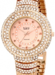 Burgi Women's BUR048RG Diamond Accent Crystal Fashion Watch