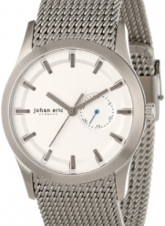 Johan Eric Men's JE1300-04-001 Agersø Stainless Steel Silver Dial Date Mesh Bracelet Watch
