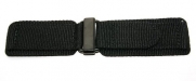 Black Double Layer Canvas Velcro Watchband for Bell & Ross BR01 BR03 with Carbon Buckle 24mm Short