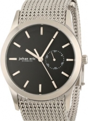 Johan Eric Men's JE1300-04-007 Agersø Stainless Steel Black Dial Date Mesh Bracelet Watch