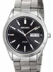 Seiko Men's SNE039 Solar Black Dial Watch