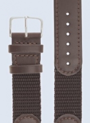 Men's Swiss Army Style Watchband - Color Brown Size: 19mm Watch Band - by JP Leatherworks