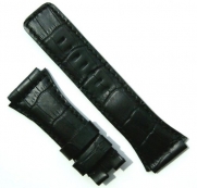 Black Gator Leather Watchband for Bell & Ross Dive Watch BR02 Long