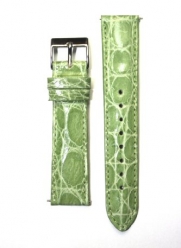 16mm Apple Green Genuine Crocodile with Quick-Release Pins for Michele Style