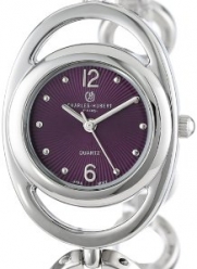 Charles-Hubert, Paris Women's 6828-H Classic Collection Chrome Finish Purple Sunray Dial Watch