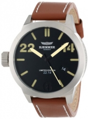 Haemmer Men's HQ-02 Dublin Stainless Steel Brown Leather Date Limited Edition Watch