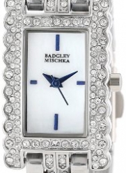 Badgley Mischka Women's BA/1269WMSB Swarovski Crystal Accented Silver-Tone Bracelet Watch