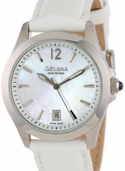 Golana Swiss Women's AU100-7 Aura Pro White Mother-of-Pearl Dial Leather Women's Watch