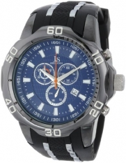 Joshua & Sons Men's JS50BK Swiss Chronograph Blue and Black Watch